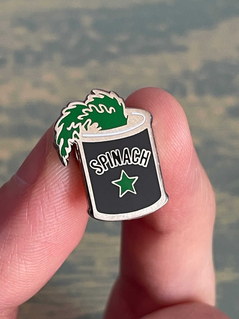 CC Filson Spinach Pin Back  From Popeye Collection